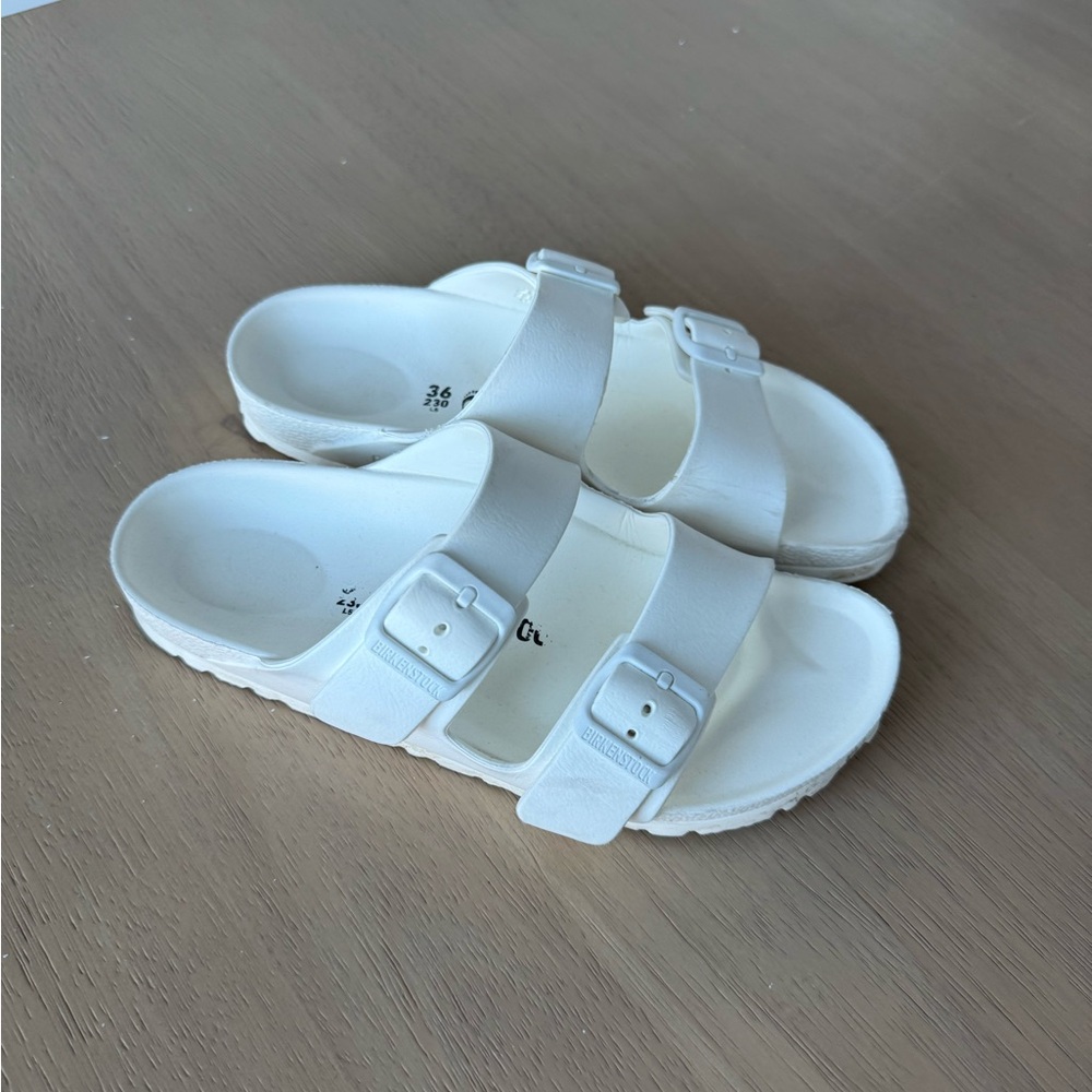Birkenstock White Arizona Eva Slide Sandals